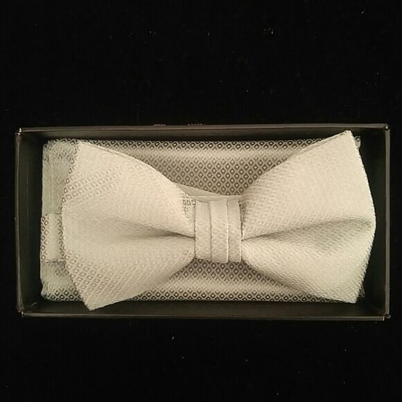 MEN'S LARR BRIO BOW TIE AND HANKY SET - Picture 1 of 2